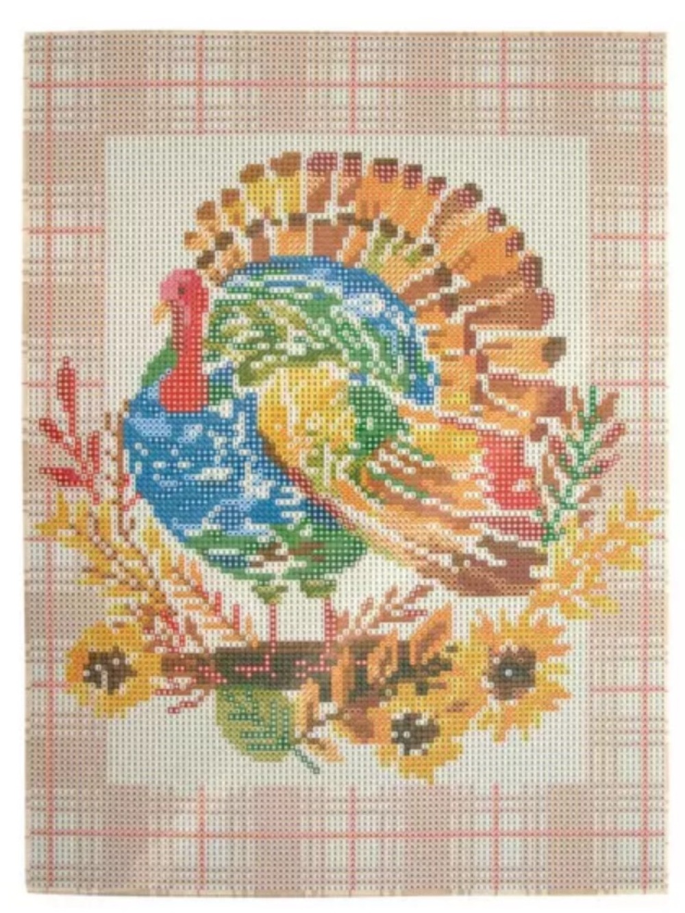 New Turkey Plaid Diamond Art Kit Thanksgiving Craft